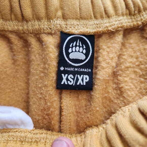 Mustard Yellow Womens Sweatpants with Drawstring - Picture 3 of 4